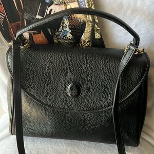 Mark Cross Iconic Vintage Murphy Black Lambskin Leather Satchel🔥